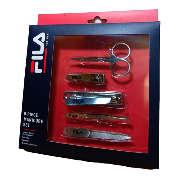 NIB! Fila Mens 5 piece Manicure Set - Picture 1 of 3